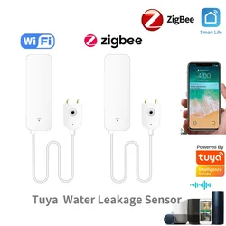 Tuya WiFi Zigbee Water Leak Sensor, Water Leak Detector, Smartlife APP Notification Alerts,Water Flood Leak Alarm Home Security