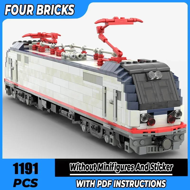 

Moc Building Blocks Amtrak ACS-64 train Technology Modular Bricks Model Gifts Christmas Toys DIY Sets Assembly