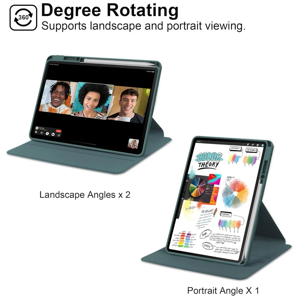 

Вращающийся чехол для планшета Honor Pad 10 Magic Pad 3 X9 Pro X9A 2 V9 с держателем ручки, защитная подставка на 360 градусов, чехол для автоматического пробуждения и сна