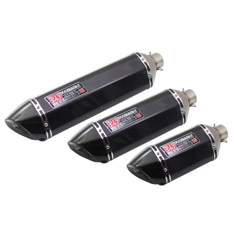 

Inlet 51mm 61mm Motorcycle Exhaust Muffler Pipe Motocross Yoshimura Escape Moto Universal for Z800 Z900 ER6N MT07 MT09 KTM etc