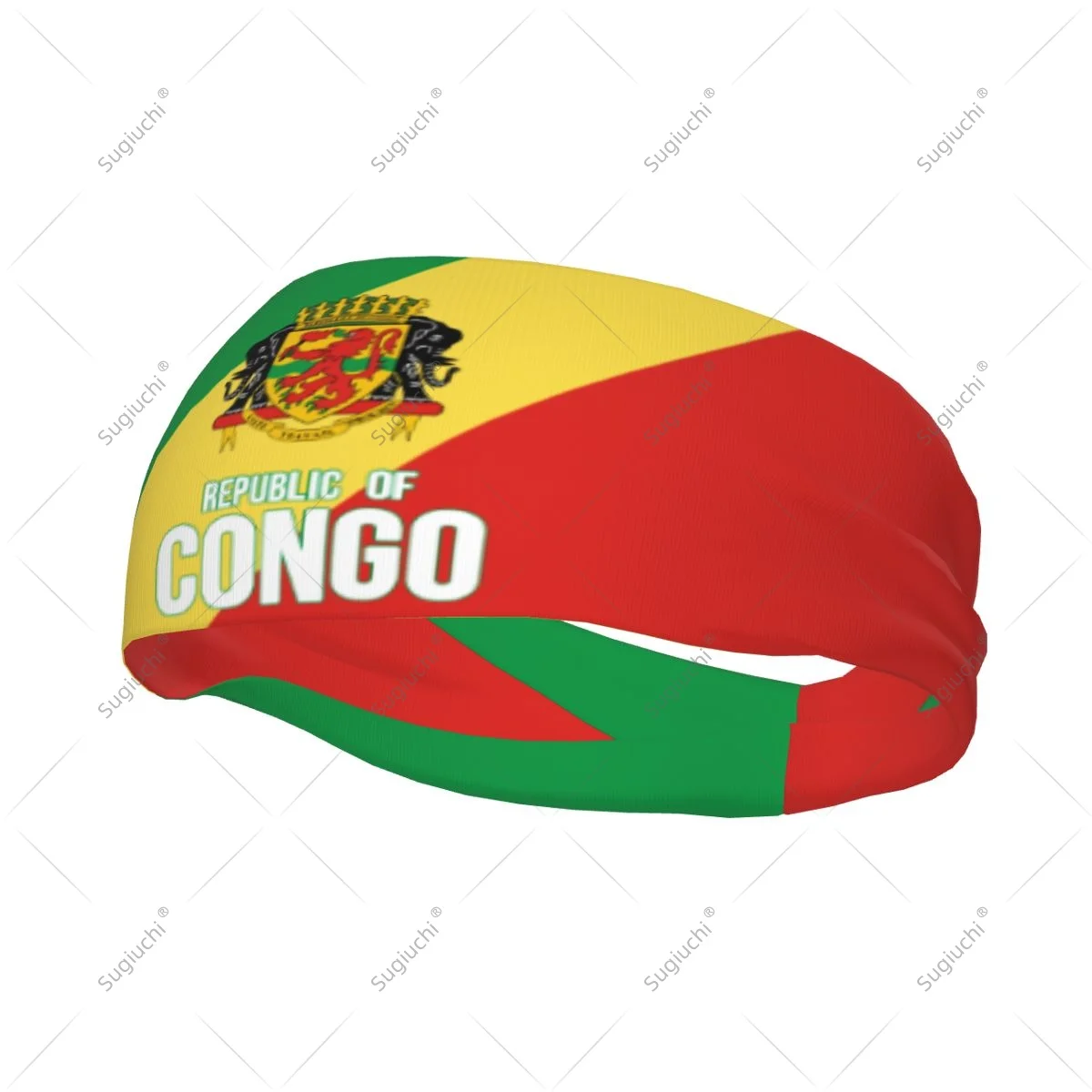 

Men Women Republic Of Congo Flag Elastic Wide Headbands For Yoga Fitness Tennis Running Gym Sports