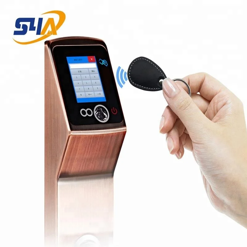 Cerradura de puerta con reconocimiento facial y tarjeta inteligente de alto nivel