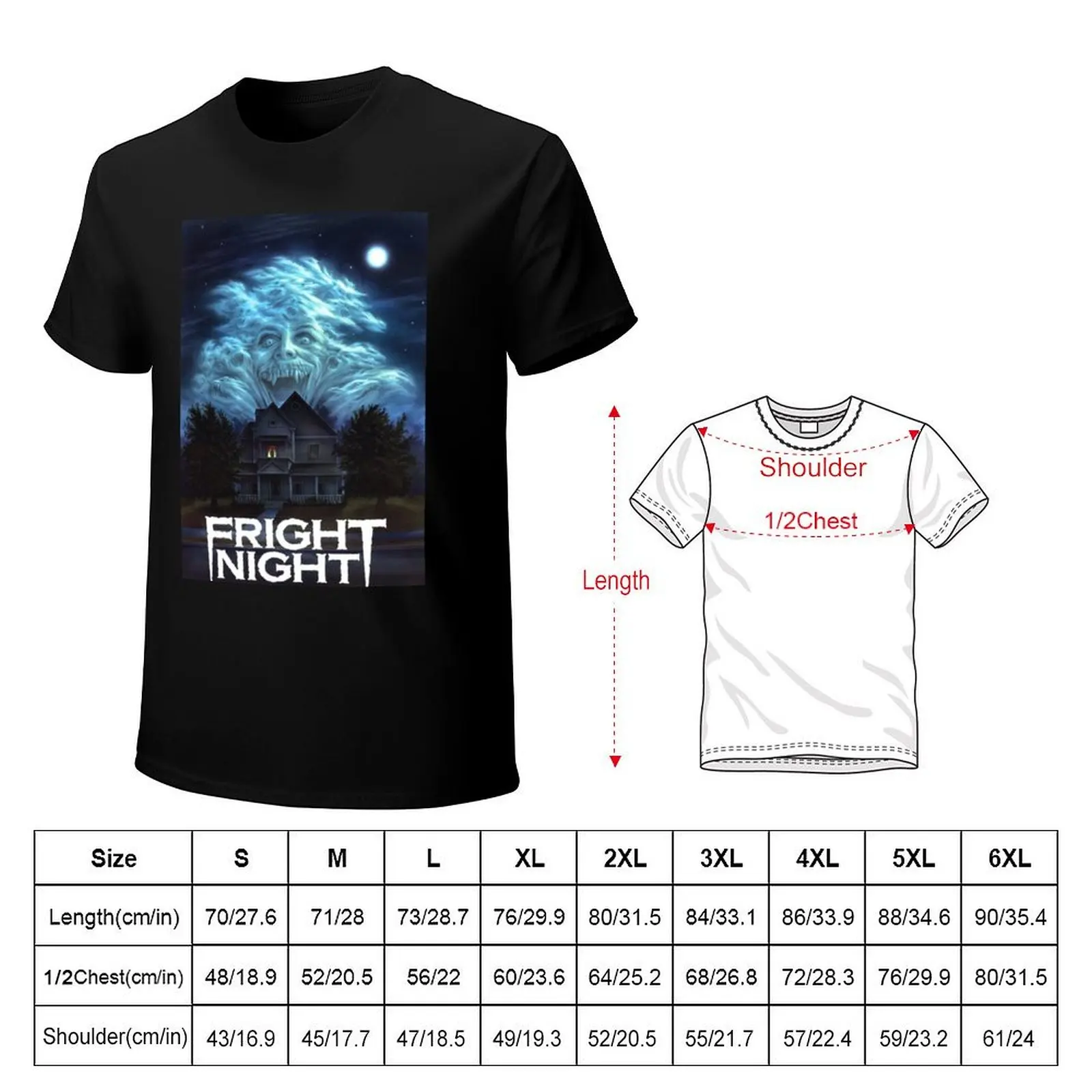 Fright Night T-Shirt Casual Graphic Print Tee