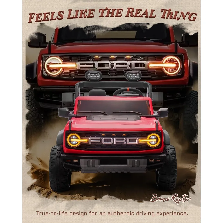 24V 電動乗用玩具 男の子＆女の子向け、2人乗り子供用電動カー リモコン付き、4輪サスペンション搭載の子供用乗用トラック