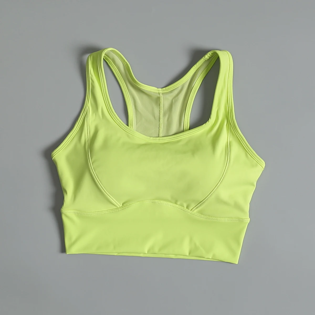 Women's Sports Bra Tank Top High Impact Running Shock Absorption Gathered Mesh Backless Pilates Yoga Fitness Uniform
