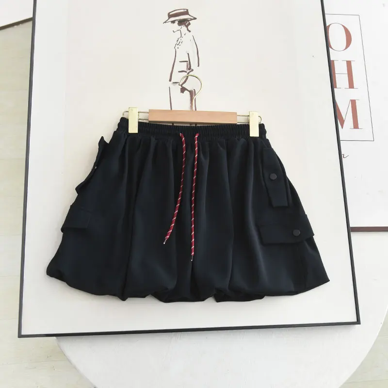 

Весна 2025: Универсальные пышные юбки-брюки с высокой талией и завязками, милая юбка-макси для женщин