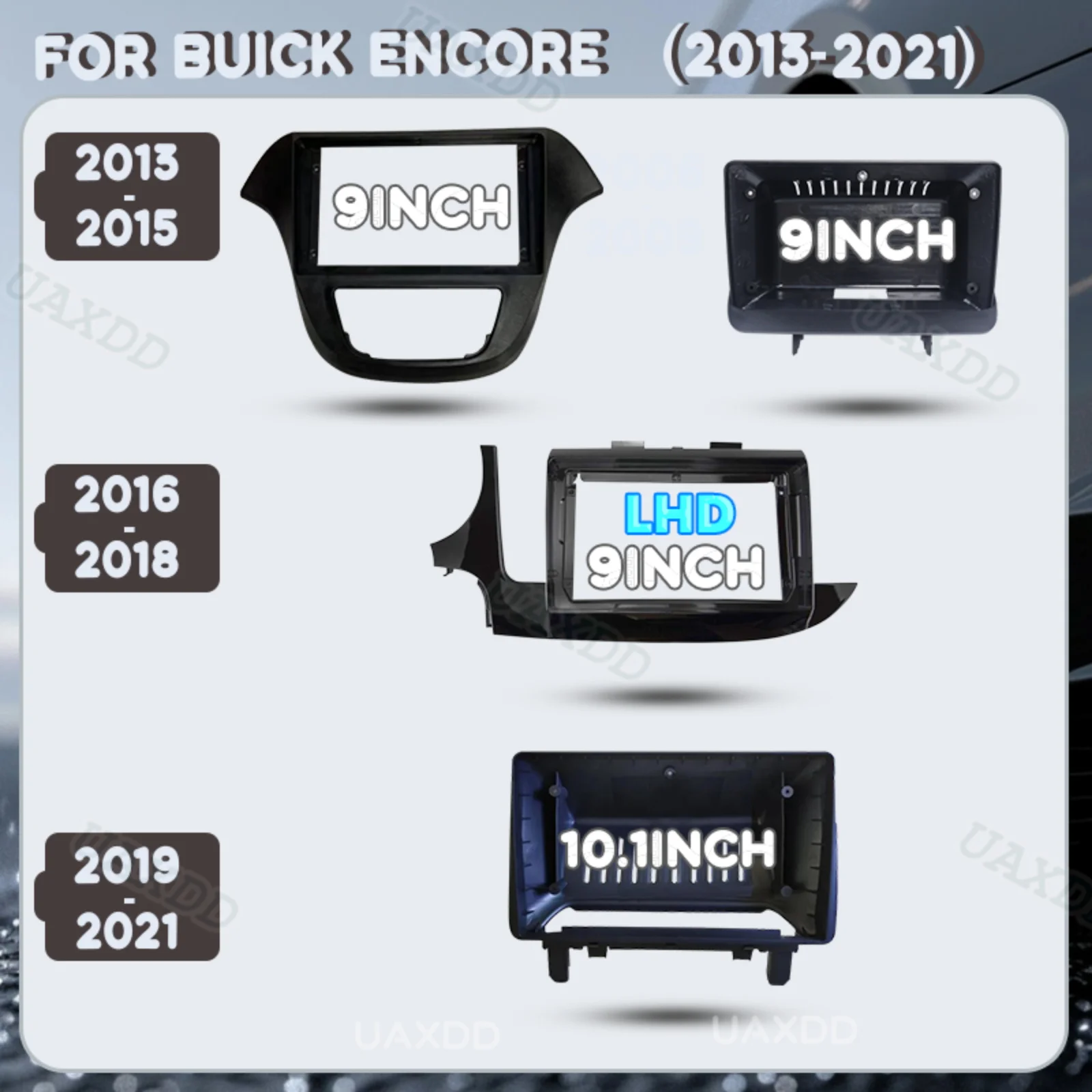 2 Din Car Kit Plastic Frame Panel Automotive For Buick ENCORE 2013‑2021 Dashboard Interior CD Fascia Center Console Accessories