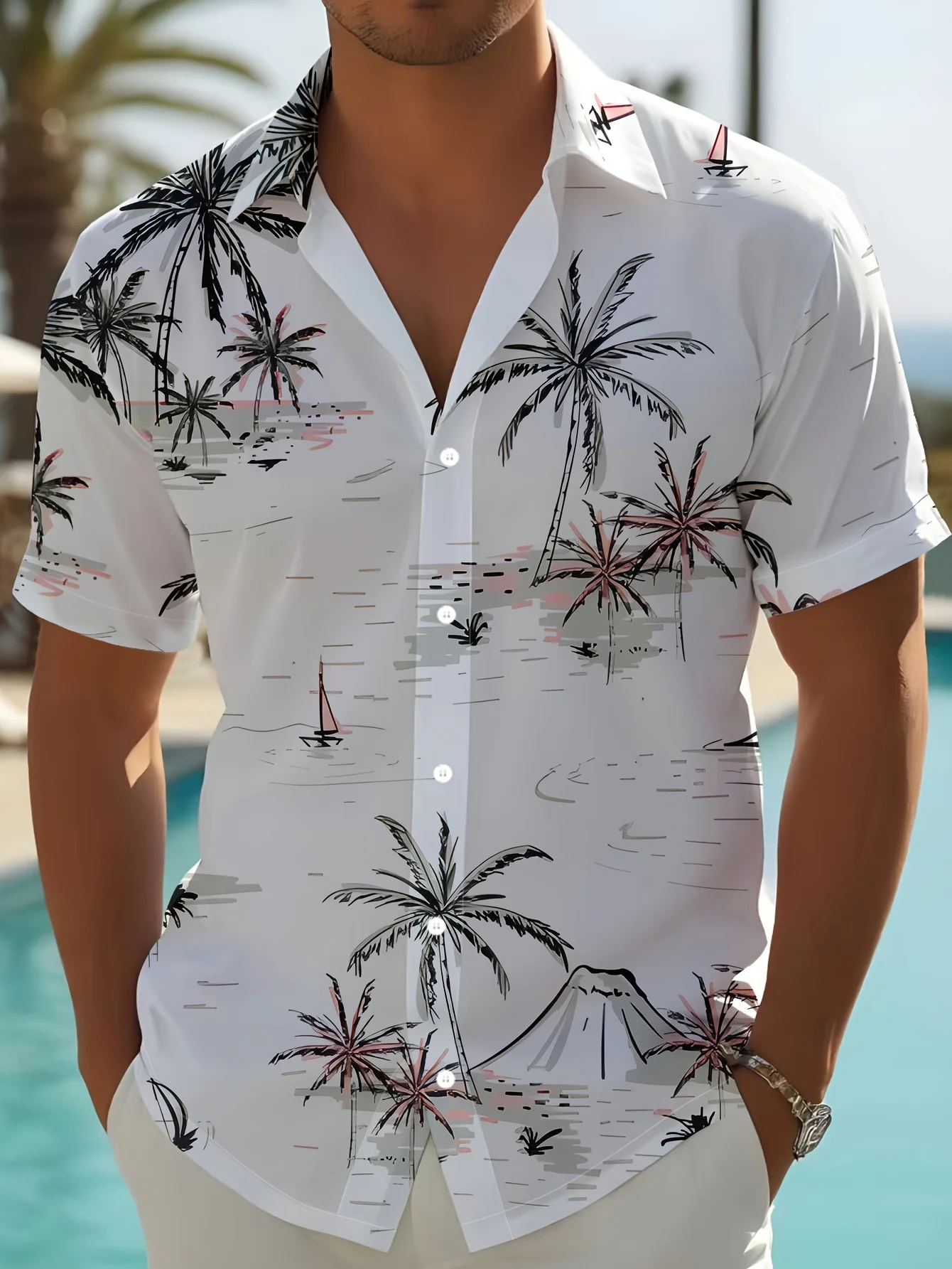 2026 Summer Men's Shirt - 3D Printed Design Breathable Lightweight Stylish Casual Outdoor Beachwear for Men