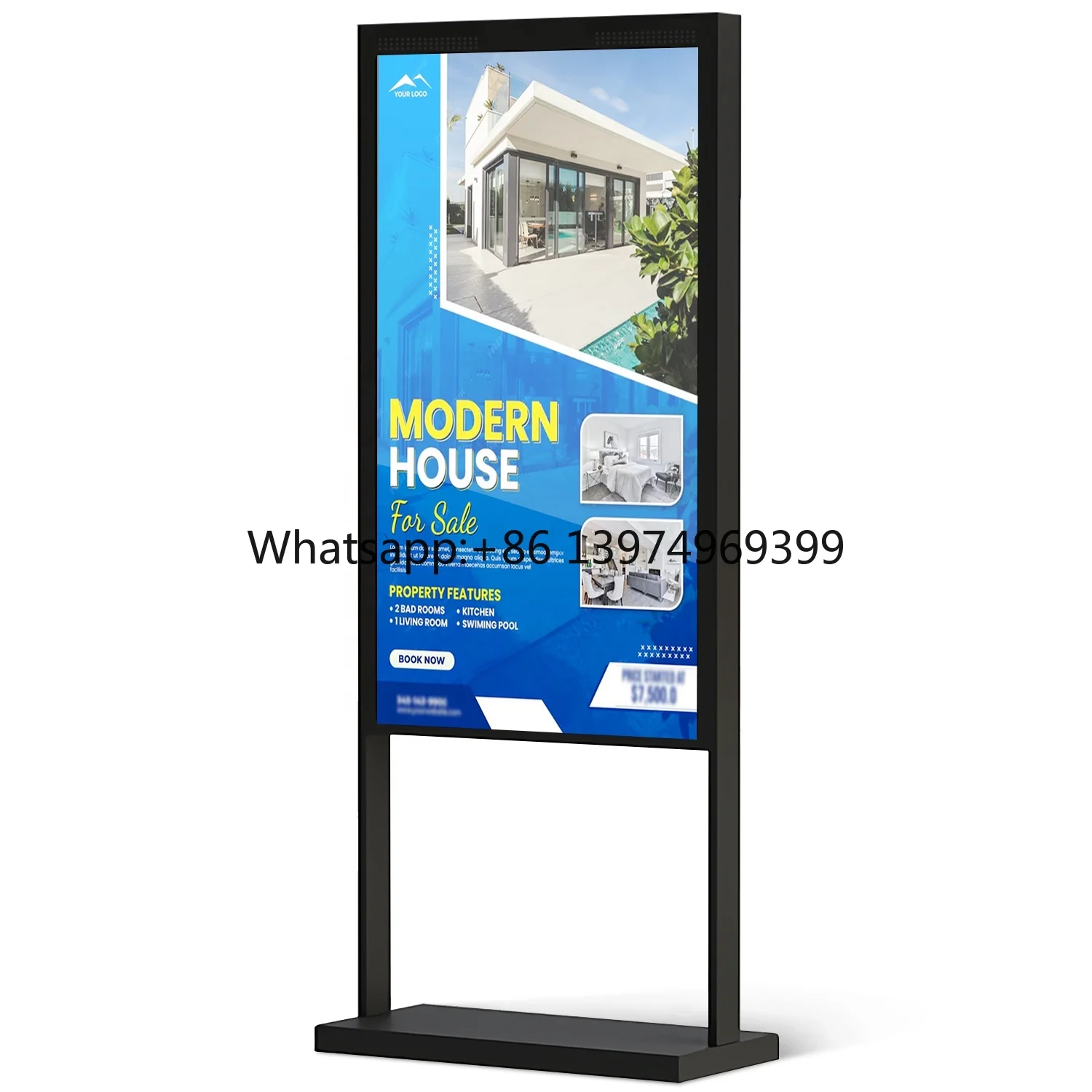 High Brightness 43'' 55'' Outdoor Digital Signage Premium LCD Display with Single or Double Side Windows Options