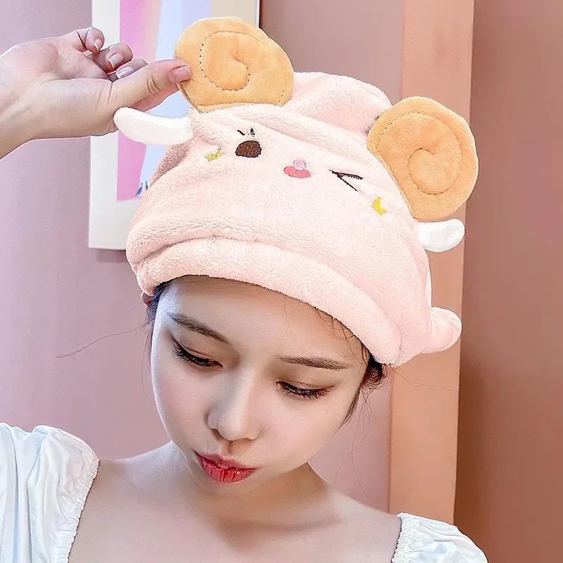 

New cartoon cute dry hair princess hat quick drying bag headscarf hair towel long hair shampoo bath hat