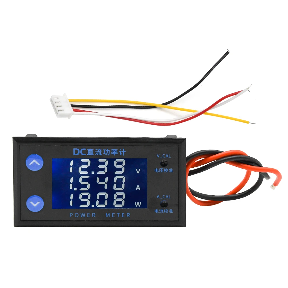 DC 0-200V 10A LCD Digital Voltage Ammeter Power Meter Tester Car Voltmeter Ammeter Wattmeter Voltage Detector 4/5 Bit