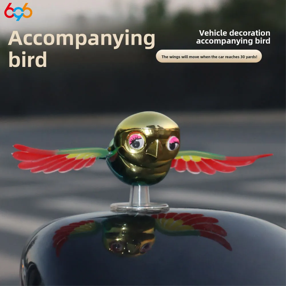Accompanying Birds With Movable Wings Cars Motorcycles Electric Bikes Decorations Decompression Toys Helmets Creative Ornaments