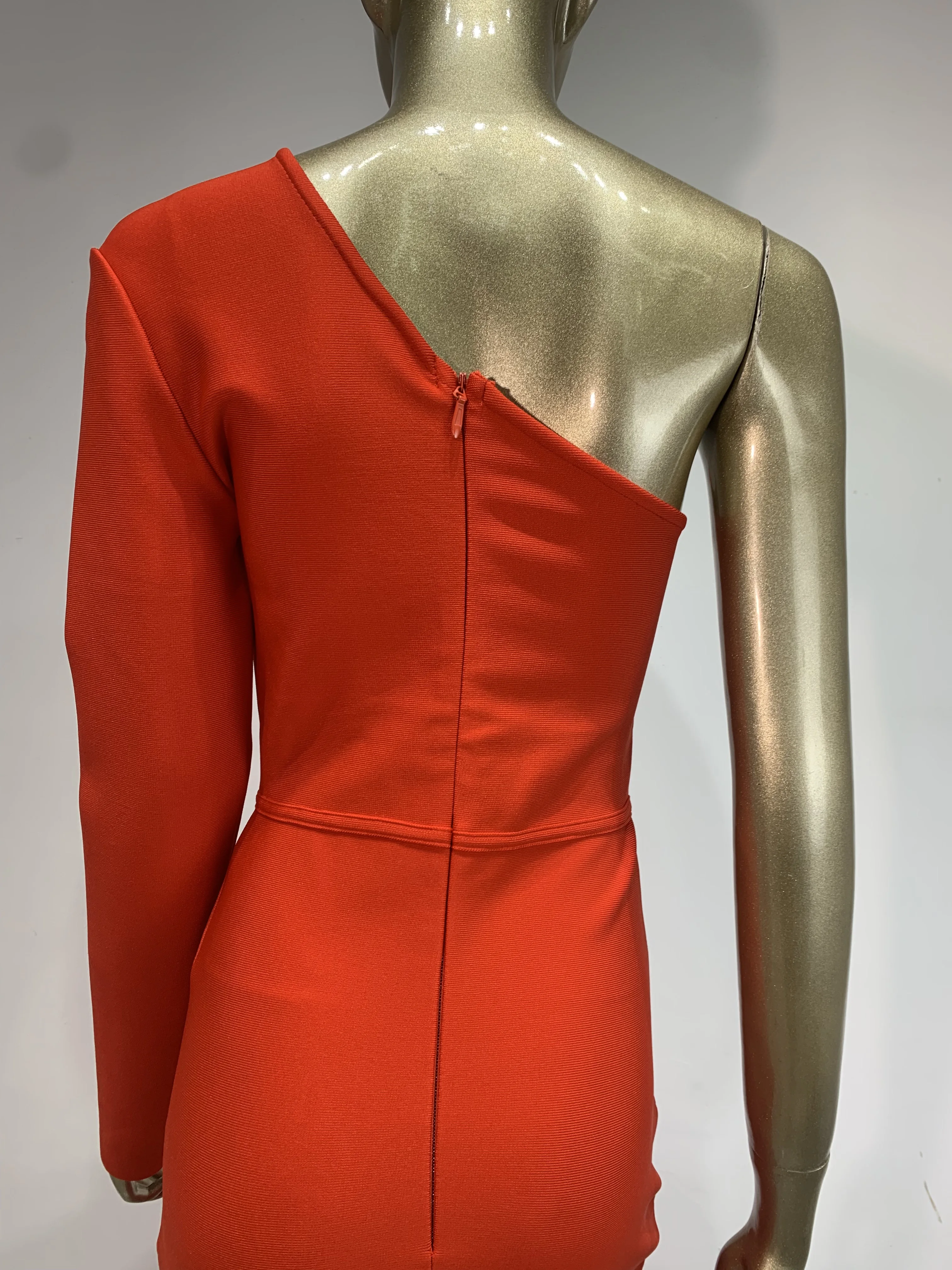 여성 섹시 컷아웃 원숄더 슬리브 밴디지 바디콘 드레스 셀럽 우아한 이브닝 파티 나이트클럽 생일 드레스