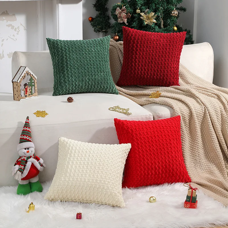 

YJQ 2pcs corduroy three-dimensional pillow cushion cover home living room sofa back back pillow cover