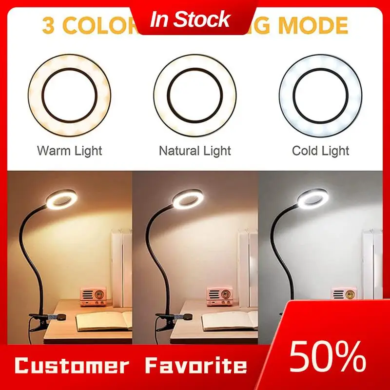 

1 PCS With 5X Magnifying Glass Light 360° Adjustable 3 Modes LED Desk Light For Bed Desk Work Crafts