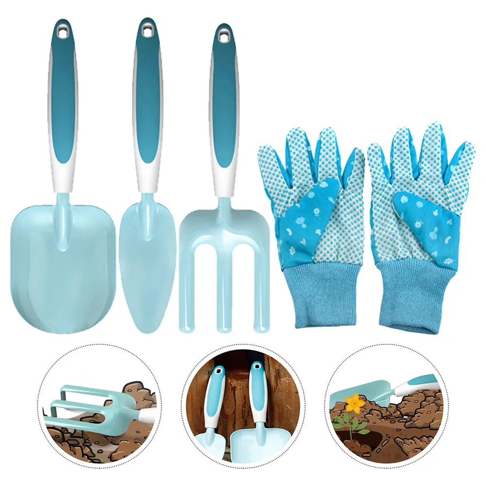 1Set Garden Trowel Planting Tool Garden Hand Shovel Metal Spade Digging Transplanting Soil Loosening Tool for Vegetable Flower