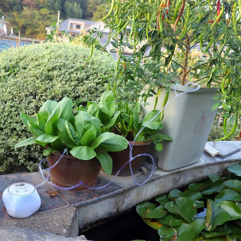 نظام سقي الزهور الأوتوماتيكي بالواي فاي عن بعد، نظام سقي النباتات بالتنقيط، نظام سقي الحديقة الذكي لا حاجة إلى صنبور