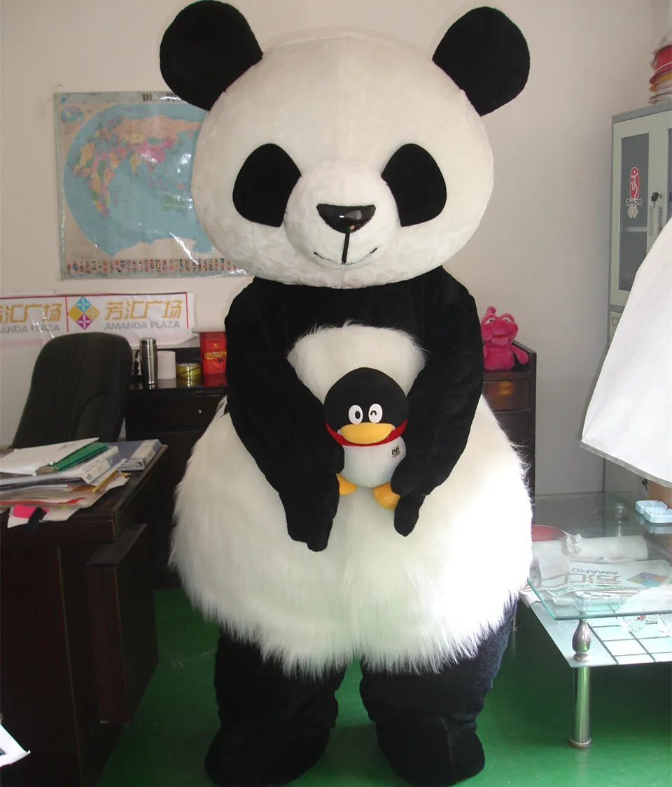 Chinese Giant Panda Mascot Costume Polar Bear Mascot Costume Cute Cartoon Character Mascotte Costum Cosplay Outfits Adult Size