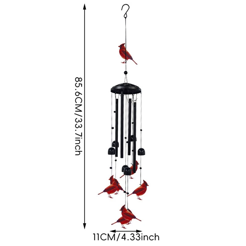 Wind Chimes for Outside, Black Metal Windchimes Outdoors, Gifts for Women/Men, Garden/Yard Decor and So on Retail