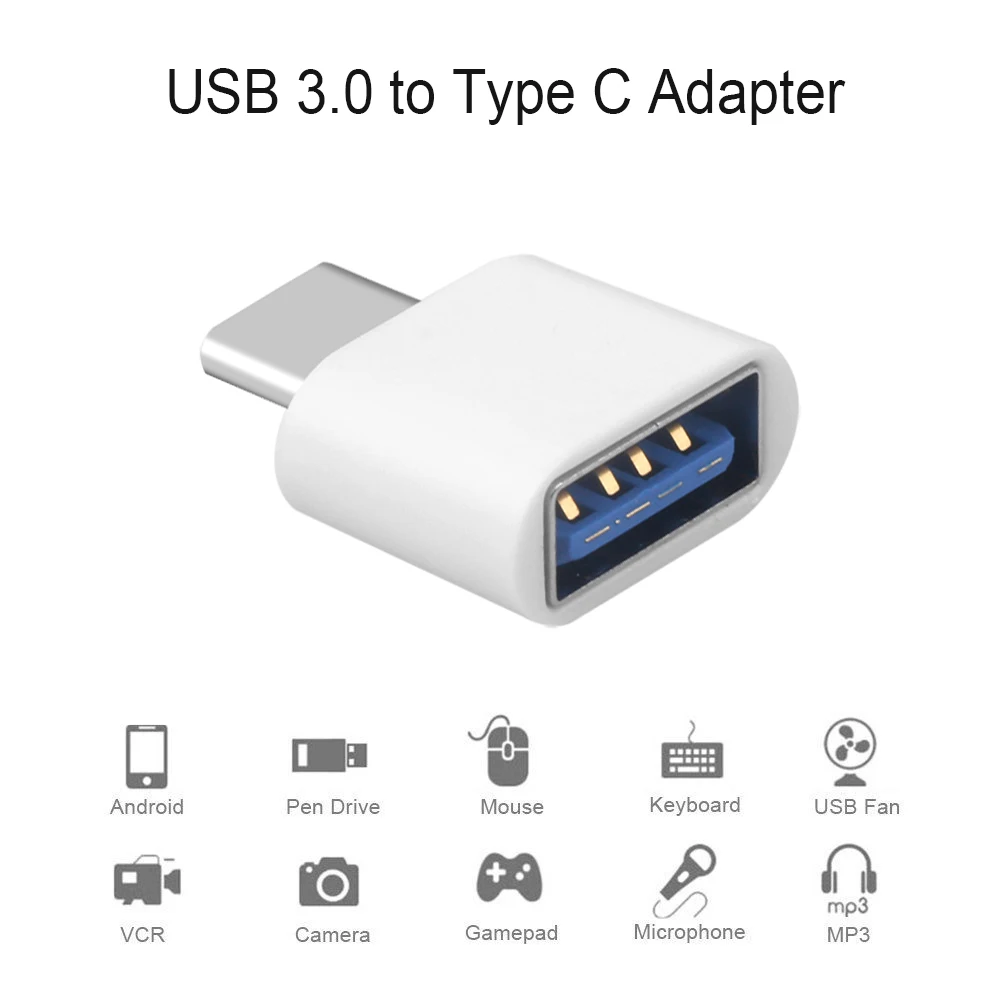 Type C To USB Adapter OTG Converter for Huawei Xiaomi Samsung Android Mobile Phones Mini Type-C USB-C TO USB 3.0 Data Connectors