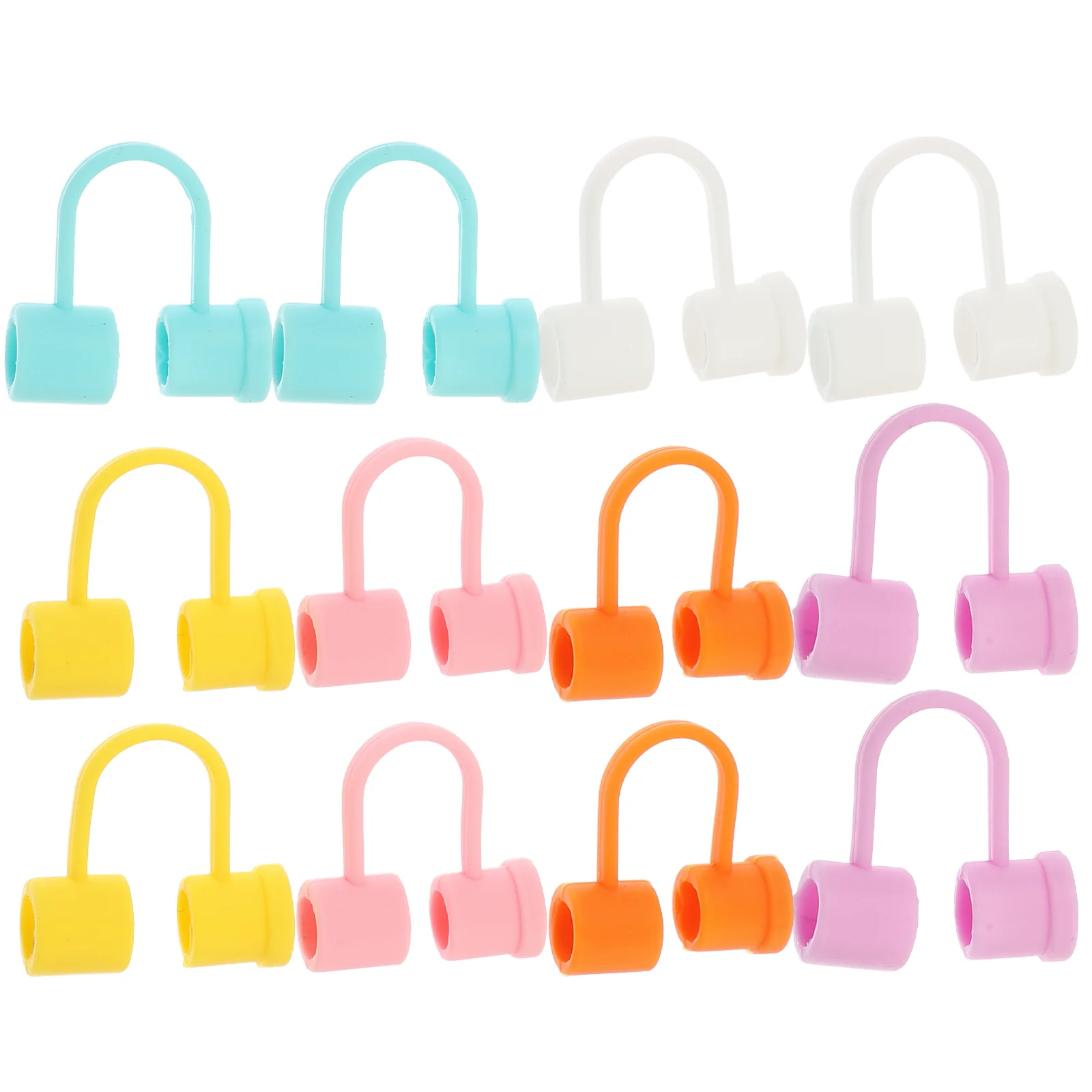 12pcs 8mm Silicone Straw Dust proof Cap Reusable Cover Tips Drinking Dispensers Stopper Straw Toppers Kitchen