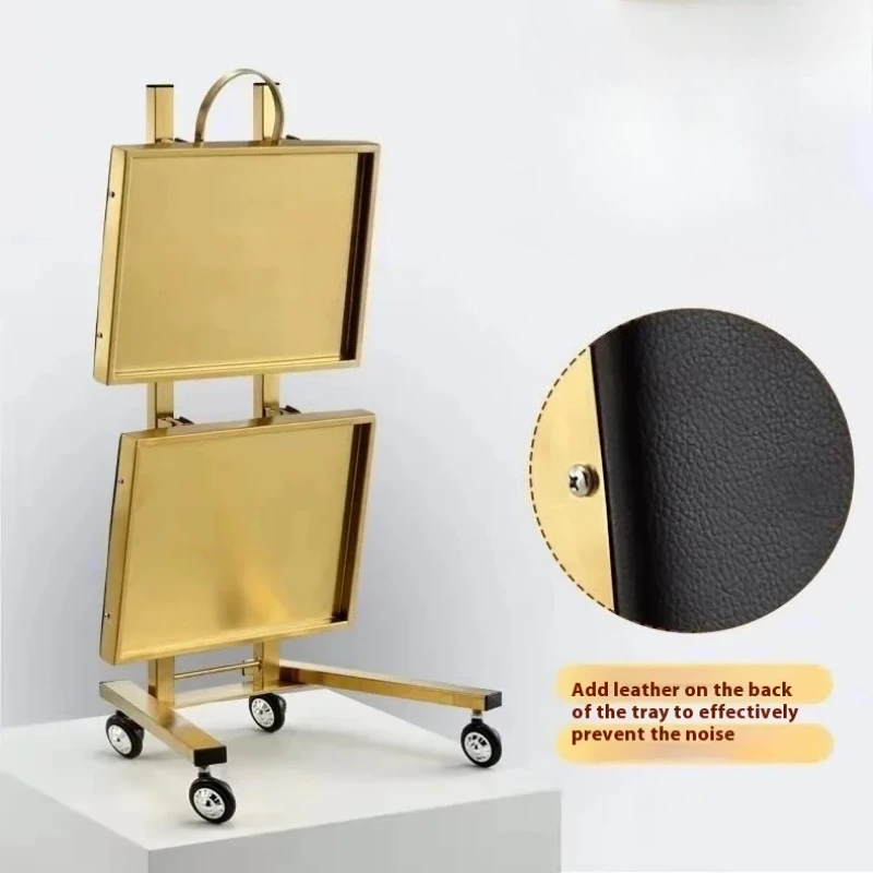 

Salon Trolley Stainless Steel Organizers Furniture Strong Load-bearing Simple Design Carrito Auxiliar Spa Cart Pedicure Trolley