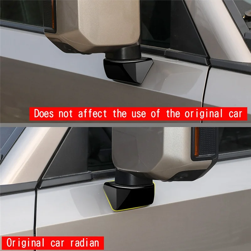 Car Rearview Mirror Base Trim Sticker Car Exterior Decoration Accessories For Toyota Prado LC250 2024 Glossy Black