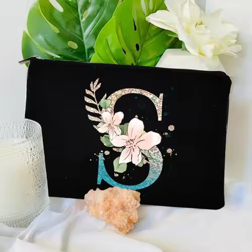 Gradient Initial Makeup Zipper Bags Fashion Travel Toilet Lipstick Pouch Bag Bachelorette Party Bridesmaid Cosmetic Clutch Purse - Image 24