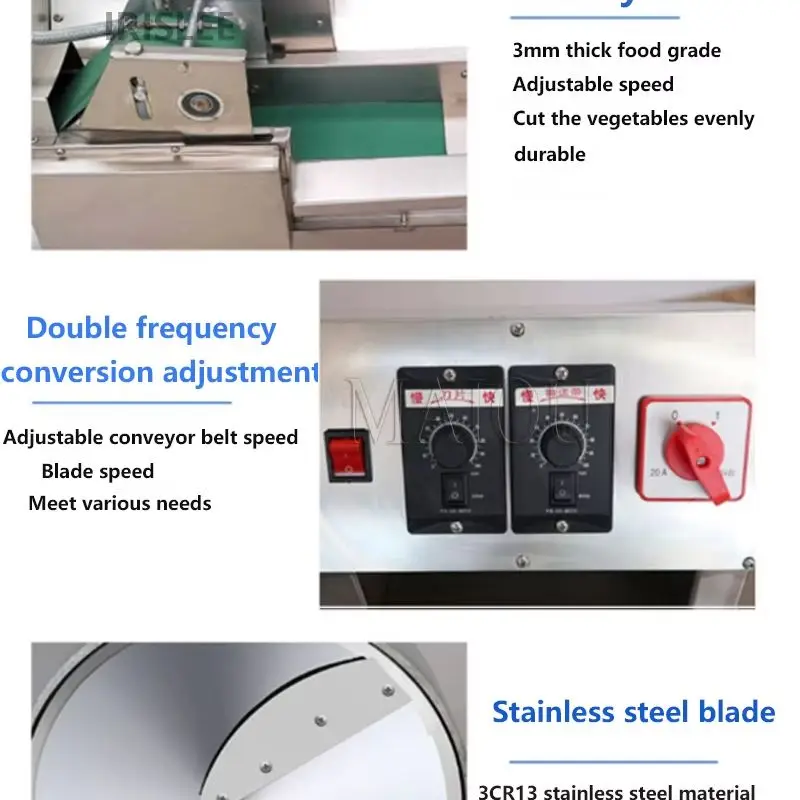 Industrial Vegetable Cutter Slicer Online Salad Master Fruit Banana Carrot Apple Cutting Dicing Slicing Machine Double Heads