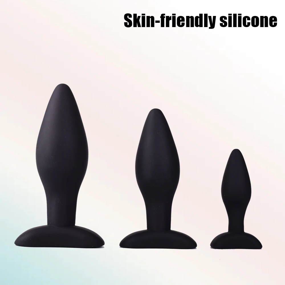 1/3pc Prostate Massager 3 Different Size Silicone Plugs Anal Butt Plug Anal Dilation Trainer Adult Games Sex Toys For Men Women view 3