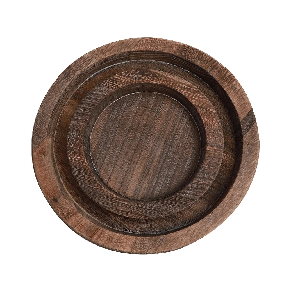 Wooden Tray Fruit Storage Trays Candle Holder Multi-purpose Tray Coffee Table Organizer Candle Holder Tray for Farmhouse Kitchen