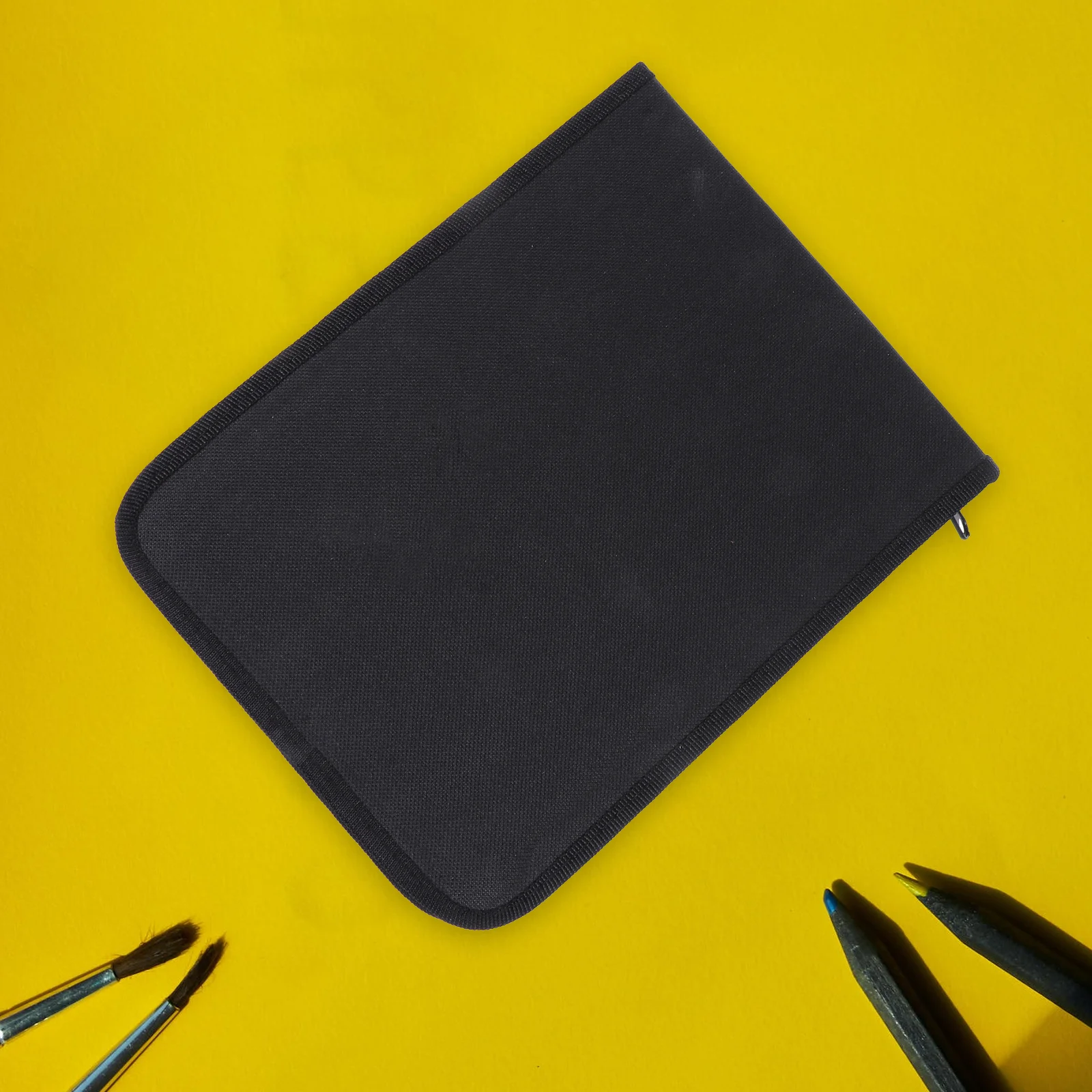 

1pc Drawing Pencils Bag Large Capacity Pencil Storage Pouch Smooth Zipper Portable Stationery Organizer Pens Pouch