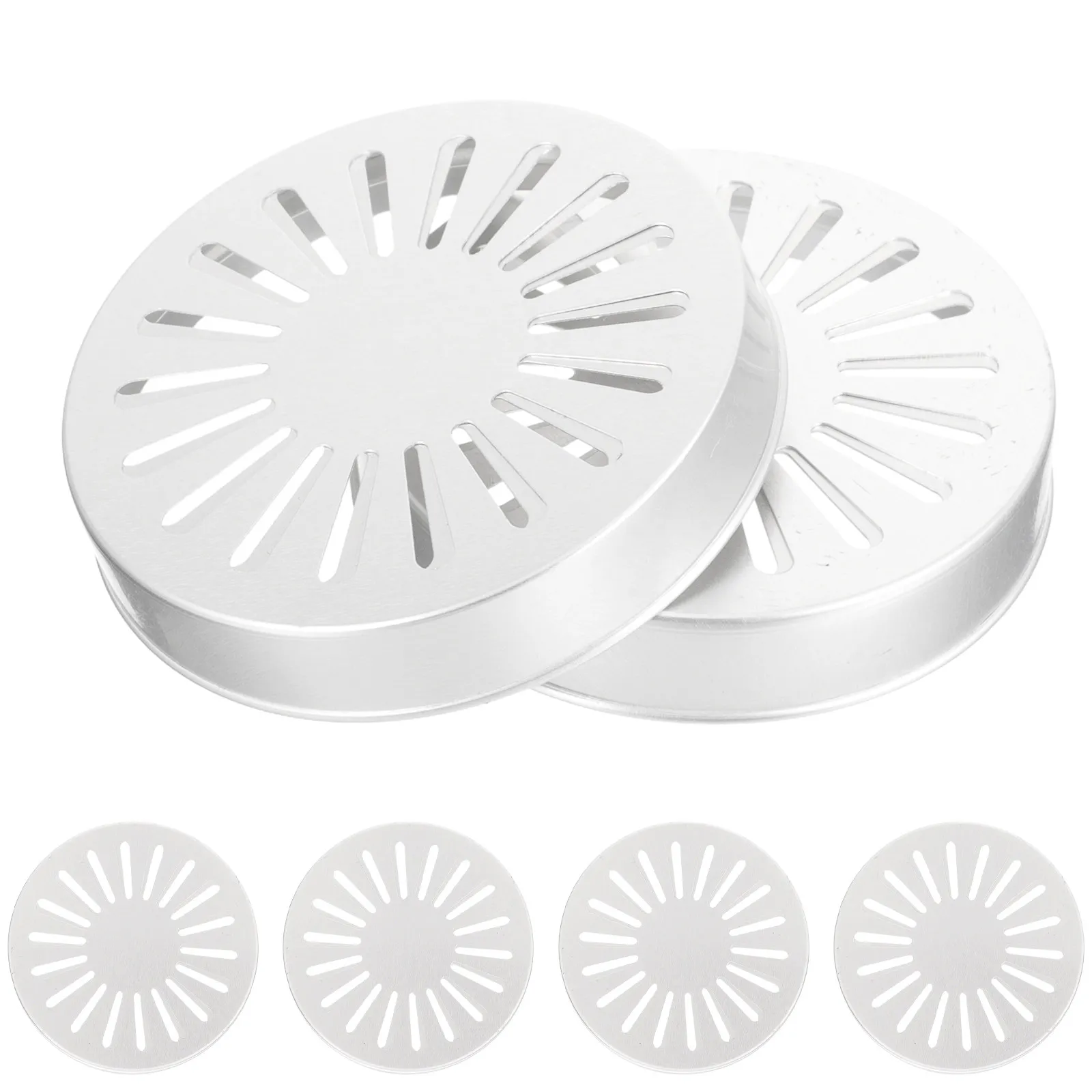 

10Pcs Aluminum Tin Lid Hollowed Rotatable Dog Scent Training Case Lid Incense Bead Storage Diffuser Holder Odor Control