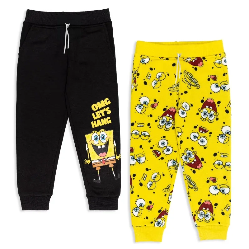 

SpongeBob SquarePants Fashion Pants, Black and Yellow Popular Pants