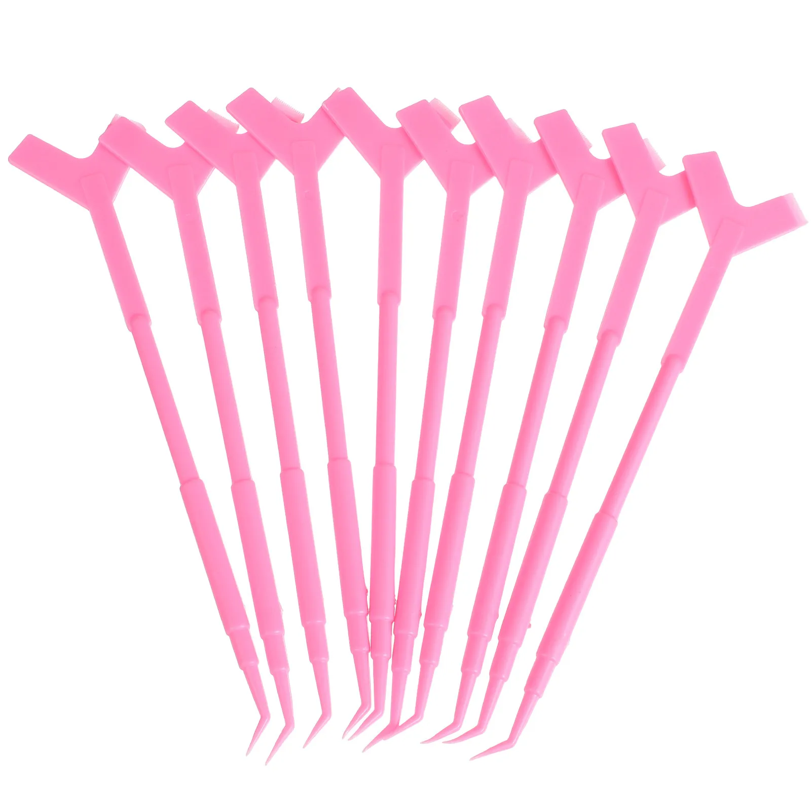 10Pcs Y Shaped Eyelash Lift Brush with Pointed Tip and Bristle Head for Lash Separation Lash Perm Tool Salon Grade