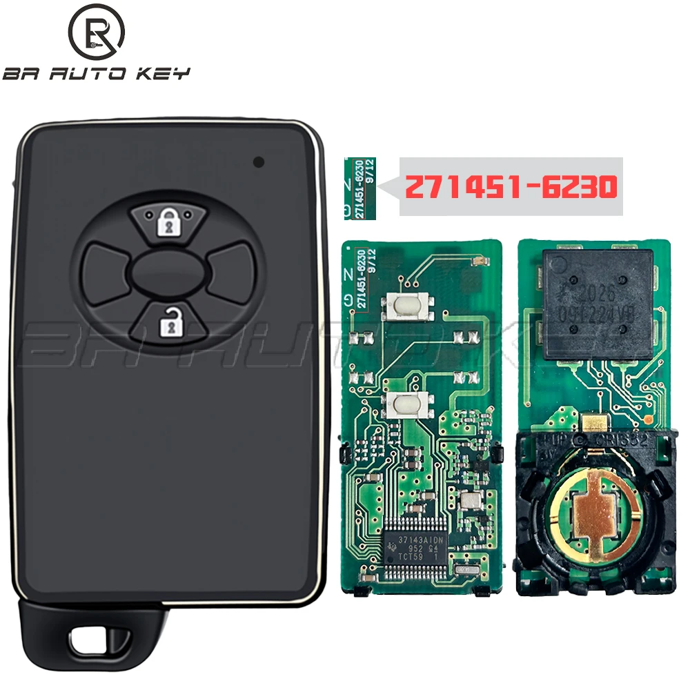 2 Button Smart Remote Key Fob for Toyota Japanese Import Genuine Smart Key Fob for Auris Fielder Carolla RAV4 312Mhz 71451-6230