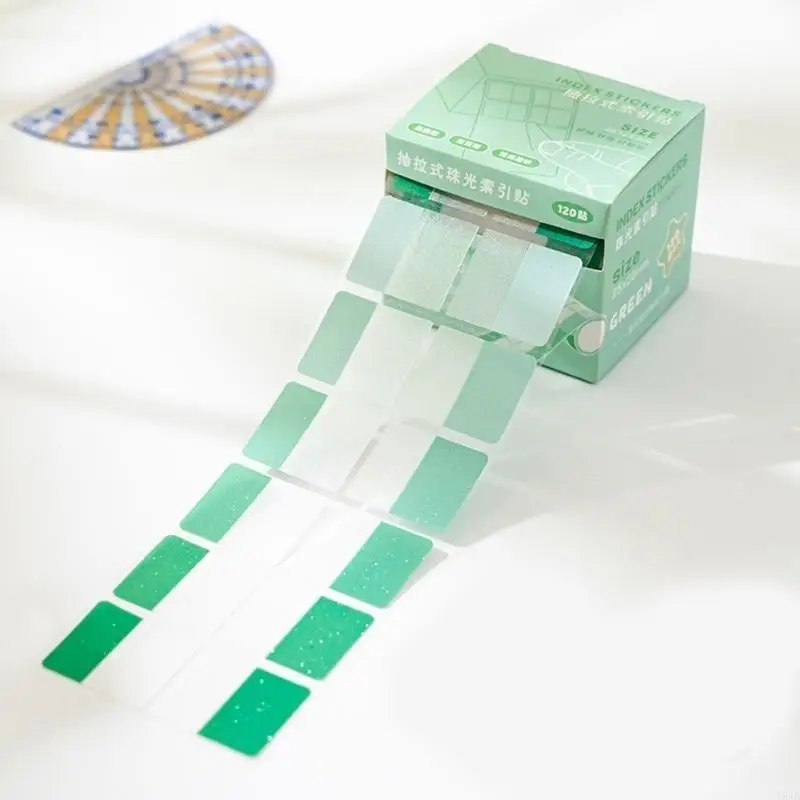 Y5JB 120Pieces Clear Colored Index Label Adhesive PET Label Writable Page Marker