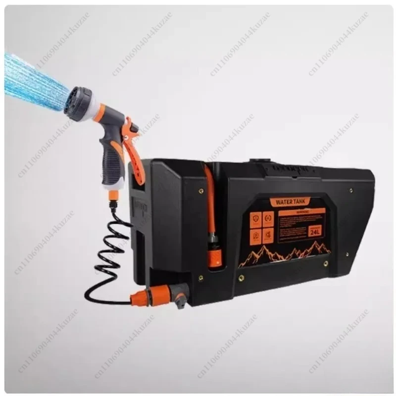 Tanque De Agua Portátil Presurizado De Carga Rápida Kit De Ducha Exterior 24L Para Acampar Senderismo 4X4