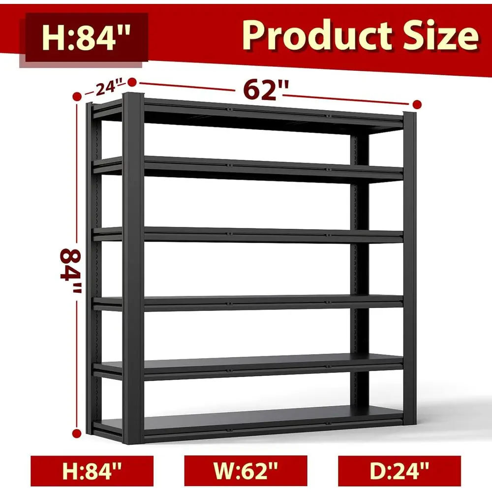 Industrial-Grade Adjustable Steel Shelves for Garage, Workshop, and Storage: Holds Up to 4200 lbs