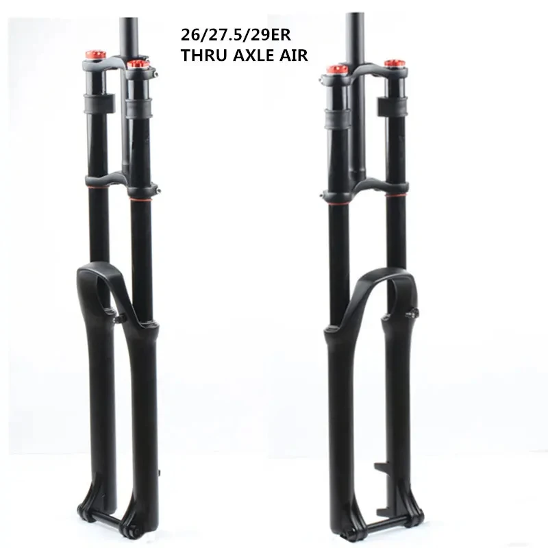 2024HIMALO bicycle fork 26/27.5/29er MTB Suspension Air Fork Magnesium Alloy Double Shoulder Air Oil Lock Straight Downhill fork