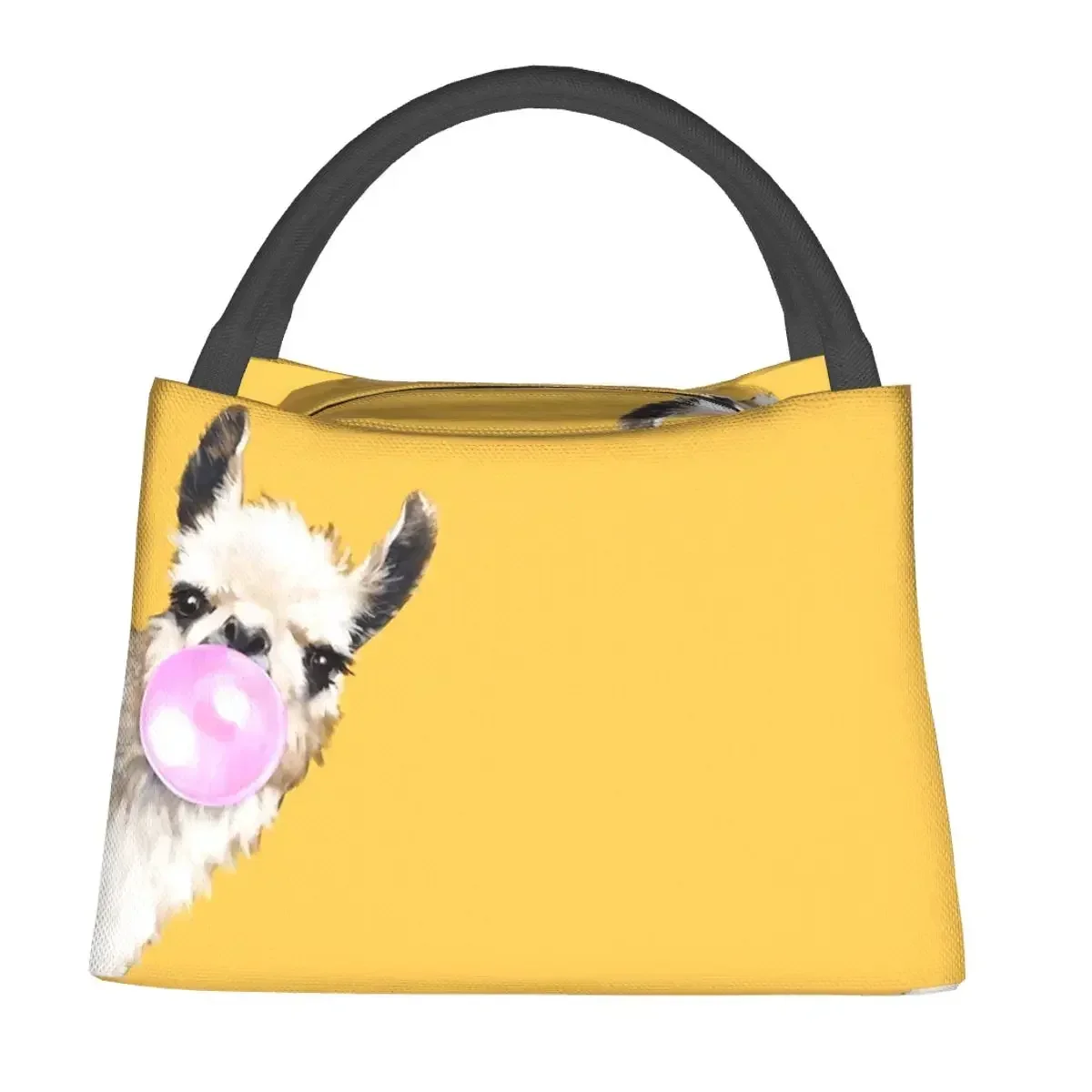 Llama Alpaca Animal Lunch Bags Insulated Bento Box Portable Lunch Tote Picnic Bags Cooler Thermal Bag for Woman Children Travel