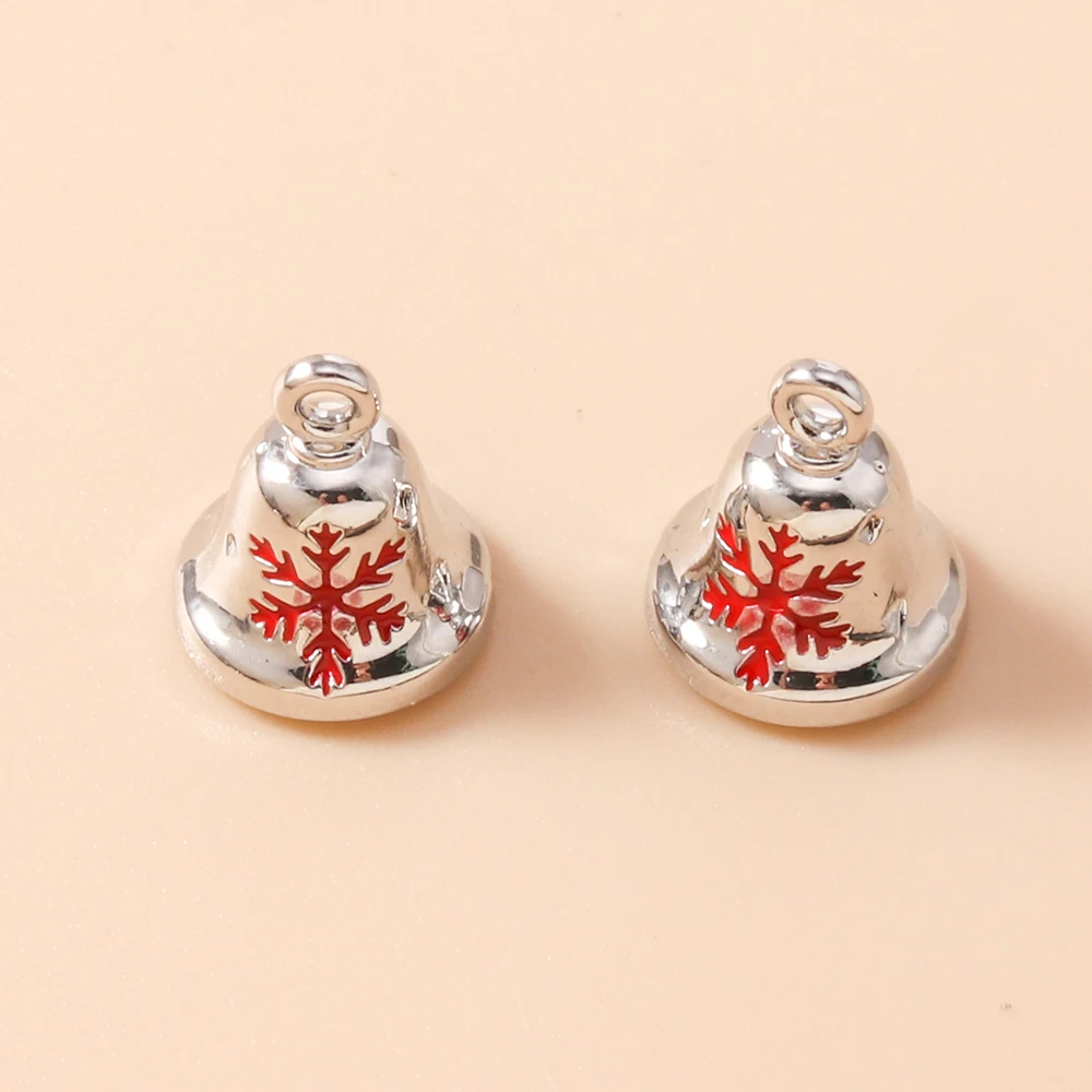Leslie 5-teiliges Modisches Weihnachts-Charms-Set, Niedliche Weihnachtsglocken-Anhänger für Ohrringe und Halsketten-Herstellung – Detail 4
