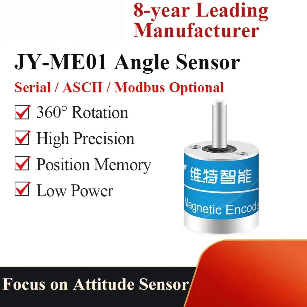 WitMotion JY-ME01, JY-ME02 high-precision absolute rotary encoder 18-bit resolution digital rotation angle measurement sensor