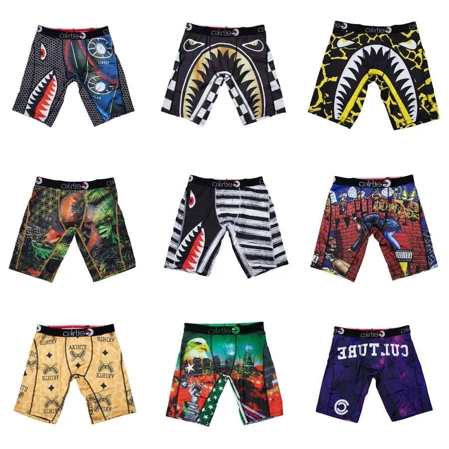 1Pcs Sexy Men Underwear Boxers Breathable Mens Underpants Fashion Printed Men's Panties Plus Size L-XXXL Man Trunks Boxer Briefs