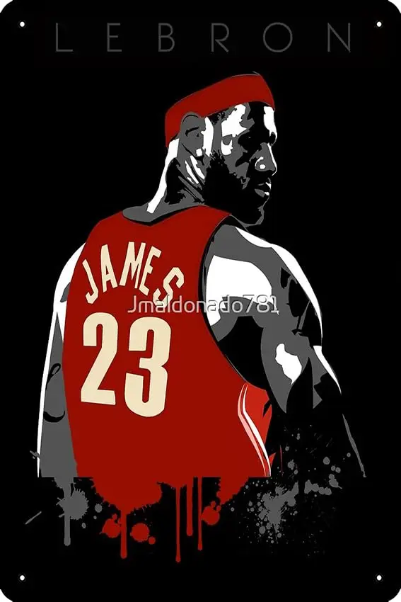 Hail King James Poster Funny Metal Tin Sign for Home Kitchen Bar Room Garage Decor 