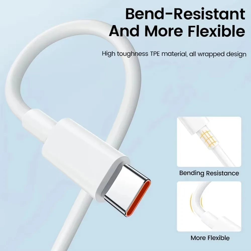 For Xiaomi 120W USB Super Fast Charger Power Adapter Mi 12 11 6A Type C Cable POCO X5 X4 Pro Note 9 10 11 Charging