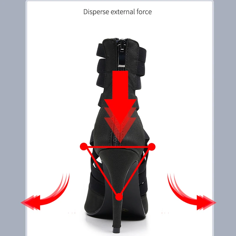 Zapatos de salón de baile latino para mujer, calzado de baile moderno con cordones, suela de goma de ante, tacones delgados cubanos de Jazz y salsa, Stiletto con dedos abiertos