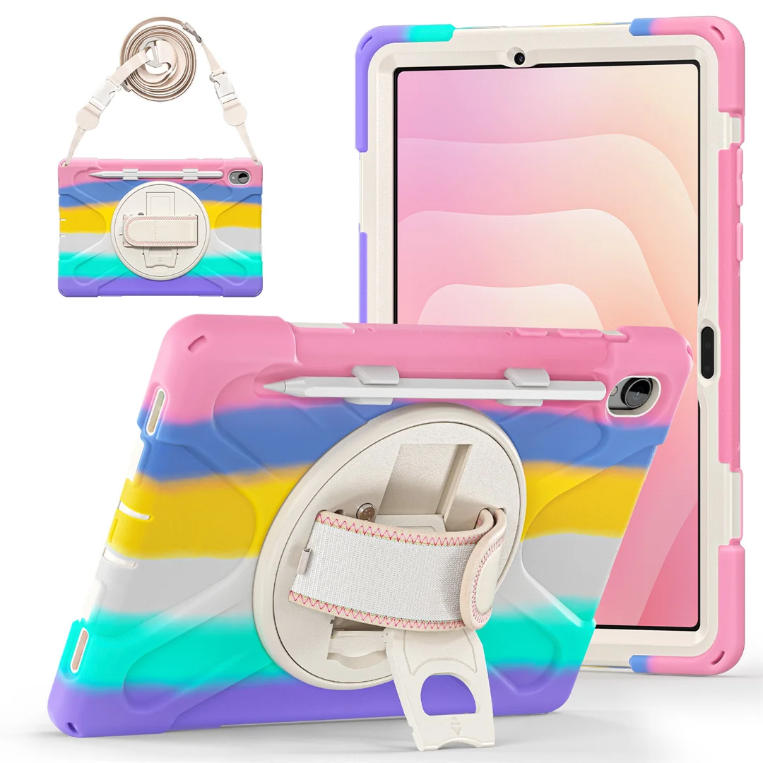 

For Samsung Galaxy Tab S11 Case 11.0" 2025 New Rugged Shockproof Cover 360 Rotating Stand Pen Holder Shoulder Strap Multi Color