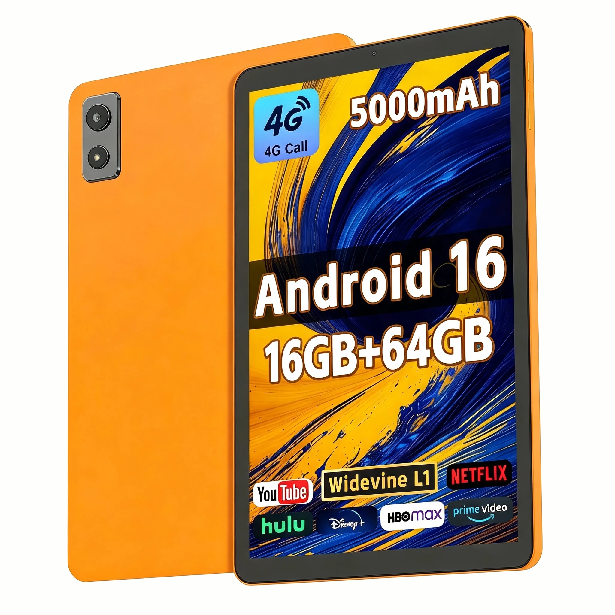 Paitanry 2026 Android 16 Tablet 8.68 Inch Octa Core T616 16GB RAM 64GB ROM 1340*800 HD Display 5000mAh WiFi6 Phone Call Tablet