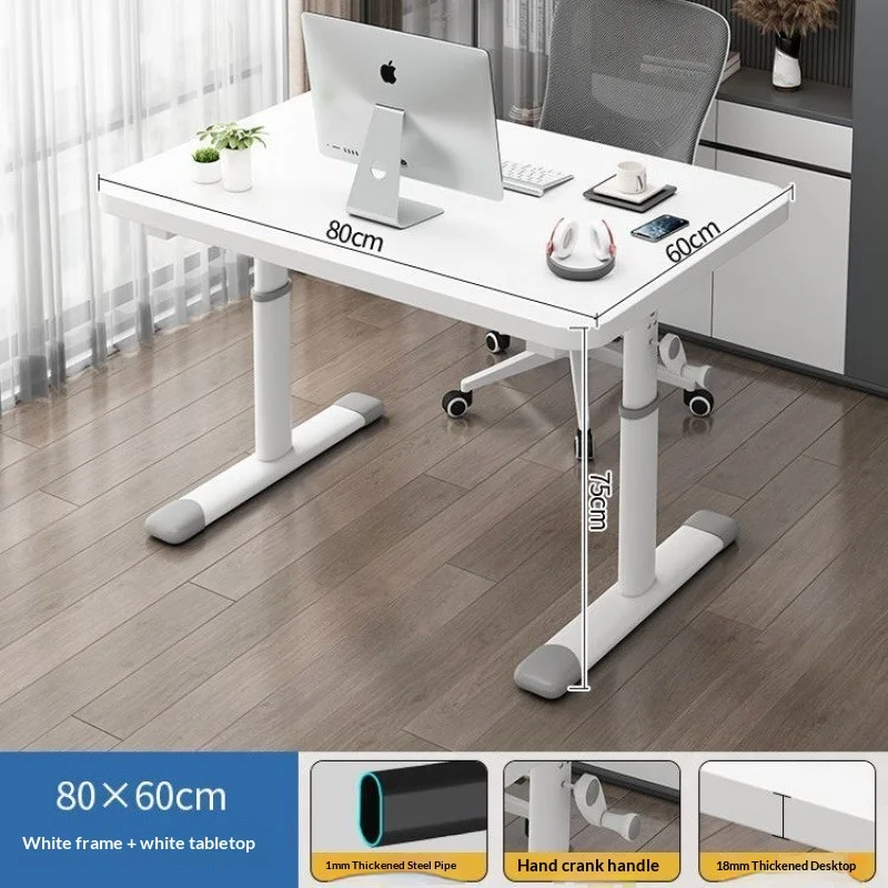 Manual Crank Height Adjustable Desk Multifunction Computer Desk Home Study Table Student Writing Desk Computer Desks Study Table